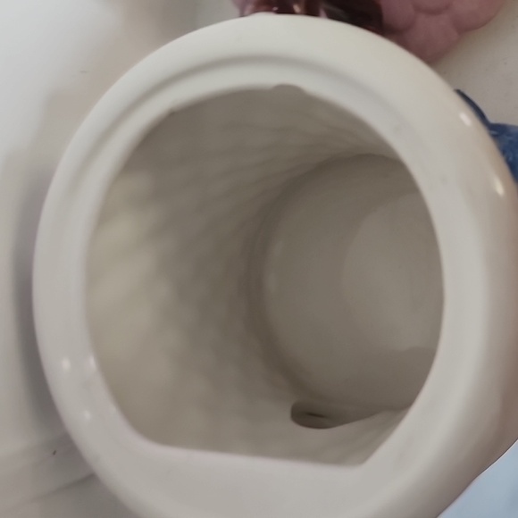 Teleflora Birdhouse Teapot Blue Bird Pink Lid & Flower Collectible Teapot - Picture 5 of 6